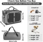 Extra Large Cat Carrier for 2 Cats, XL with Removable Divider, Foldable Soft-Sid... - Image 8
