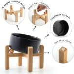Petygooing Black Raised/Elevated 15°Slanted Ceramic Dog Bowl for Small Breeds,Ti... - Image 3