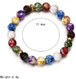 Healing Crystals Bracelet Handmade Natural Gemstones Beads Bracelet Elastic Natu... - Image 7