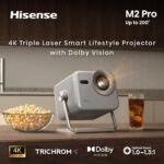 Hisense M2 Pro, Triple Laser Smart Portable Lifestyle Projector, 4K UHD, 65” – 2... - Image 5