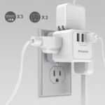 3-Outlet USB Wall Charger and Extender with 3-Way Splitter, ETL Listed - for Hom... - Image 5
