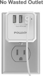 3-Outlet USB Wall Charger and Extender with 3-Way Splitter, ETL Listed - for Hom... - Image 6
