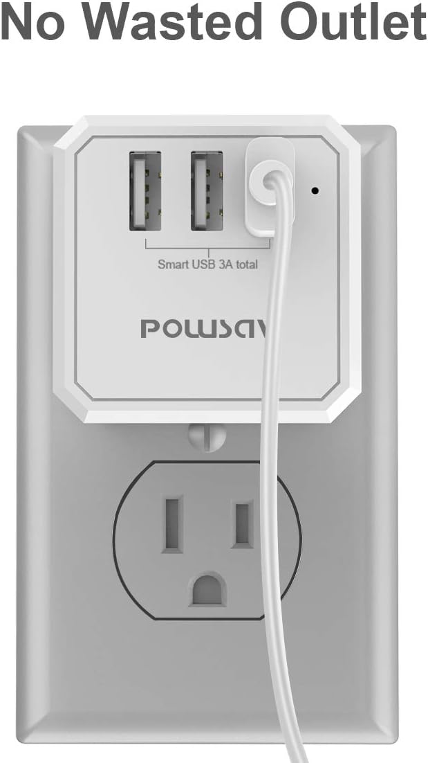 3-Outlet USB Wall Charger and Extender with 3-Way Splitter, ETL Listed - for Hom... - Image 6