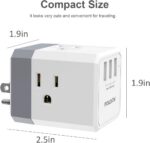 3-Outlet USB Wall Charger and Extender with 3-Way Splitter, ETL Listed - for Hom... - Image 8