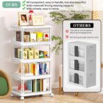 Kmiectse Clear Storage Bins with Lids - 4 Tier Plastic Bins with Wheels, Stackab... - Image 7