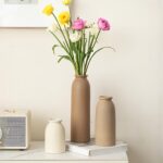 10.4 inches Tall Decorative Ceramic Vase Set, 3 Pieces, Nordic Modern Boho Style... - Image 3