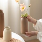 10.4 inches Tall Decorative Ceramic Vase Set, 3 Pieces, Nordic Modern Boho Style... - Image 6