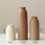 10.4 inches Tall Decorative Ceramic Vase Set, 3 Pieces, Nordic Modern Boho Style... - Image 8