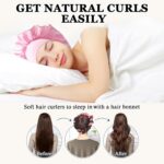 Gwabee No Heat Overnight Curl Headband, 70" Soft Ribbon Curl Wrap for Long Hair ... - Image 3