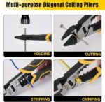 Multi-Function Diagonal Pliers, 8-inch 4-in-1 Cr-V Steel Heavy Duty Side-Cutting... - Image 5