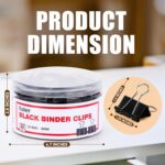 Binder Clips, 48 Pcs Medium Binder Clips, Kalerr Black Binder Clip Medium, 1.25 ... - Image 3