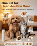 Veeconn Dog Clippers Grooming Kit Hair Clipper-Low Noise Paw Trimmer- Rechargeab... - Image 3