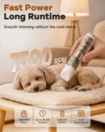 Veeconn Dog Clippers Grooming Kit Hair Clipper-Low Noise Paw Trimmer- Rechargeab... - Image 5