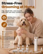 Veeconn Dog Clippers Grooming Kit Hair Clipper-Low Noise Paw Trimmer- Rechargeab... - Image 8