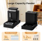 ZOMISIA Automatic Cat Feeder and Water Dispenser Set, 2 in 1 Gravity Cat Food Di... - Image 3