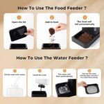 ZOMISIA Automatic Cat Feeder and Water Dispenser Set, 2 in 1 Gravity Cat Food Di... - Image 7
