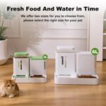 ZOMISIA Automatic Cat Feeder and Water Dispenser Set, 2 in 1 Gravity Cat Food Di... - Image 8