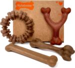 Nylabone Strong Chew Dog Toy 4-Pack Made with Real Bacon, Bison, Venison, Beef, ... - Image 12
