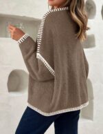 ZESICA Crdigans for Women Trendy 2026 Tie Front Bow Sweaters Casual Long Sleeve ... - Image 4