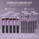BS-MALL Makeup Brushes Premium Synthetic Foundation Powder Concealers Eye Shadow... - Image 3