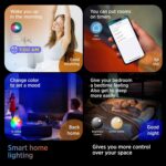 TALOYA Smart Ceiling Light Flush Mount LED WiFi,Compatible with Alexa Google Hom... - Image 4