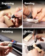 HOTO SNAPBLOQ R-A04 Mini Rotary Tool Kit, Cordless or Corded, Brushless Precisio... - Image 8