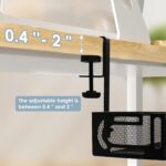 Cable Management, 25'' Cable Management Under Desk No Drill, Metal Cord Organize... - Image 5