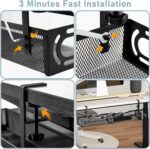 Cable Management, 25'' Cable Management Under Desk No Drill, Metal Cord Organize... - Image 9