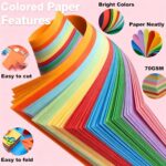 Colored Paper 100 Sheets, Construction A4 Copy Paper for Craft Art Drawing | 70g... - Image 4