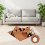 Interactive Cat Tunnel Mat for Indoor Cats, 4-Way Felt Cat Cave with Hanging Bal... - Image 3