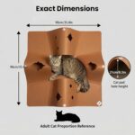 Interactive Cat Tunnel Mat for Indoor Cats, 4-Way Felt Cat Cave with Hanging Bal... - Image 4