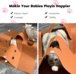 Interactive Cat Tunnel Mat for Indoor Cats, 4-Way Felt Cat Cave with Hanging Bal... - Image 10