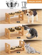 Vantic Elevated Dog Bowls, Adjustable Raised Dog Bowl Stand for Small Puppy and ... - Image 3