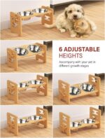 Vantic Elevated Dog Bowls, Adjustable Raised Dog Bowl Stand for Small Puppy and ... - Image 4