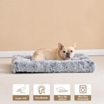 EHEYCIGA Fluffy Dog Crate Bed for Medium Dogs, Plush Faux Fur Crate Pad, Calming... - Image 9
