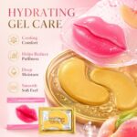 Sulily 30 Pairs Eye Masks & Lip Masks, 24K Gold Under Eye Patches for Puffy Eyes... - Image 10