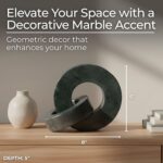 Home Decor and Bathroom Decor Marble Double Ring - Modern Shelf Sculpture and Of... - Image 3