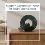 Home Decor and Bathroom Decor Marble Double Ring - Modern Shelf Sculpture and Of... - Image 4