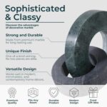 Home Decor and Bathroom Decor Marble Double Ring - Modern Shelf Sculpture and Of... - Image 6
