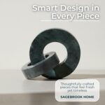 Home Decor and Bathroom Decor Marble Double Ring - Modern Shelf Sculpture and Of... - Image 7