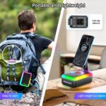 JTEMAN Gifts for Men Women, Cell Phone Stand with Bluetooth Speaker and Light, P... - Image 6