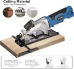 4Amp Mini Circular Saw Corded, 3500RPM Compact Saw with Laser Guide, Rip Guide, ... - Image 9