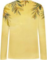 yaoeye 3/4 Length Sleeve Womens Tops Casual V-Neck Button Down Blouse Ladies Shi... - Image 5