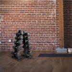 CAP Rubber Coated Hex Dumbbell Set with Storage Rack | 100–210 lb Options, Space... - Image 7