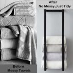 Towel Rack for Rolled Towels, Towel Rack for Bathroom,Wall Mounted Metal Bathroo... - Image 3