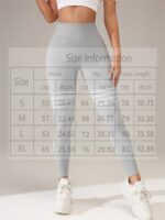 Women's Seamless Stripe Yoga Leggings Sexy High Waist Tummy Control Butt Lifting... - Image 4