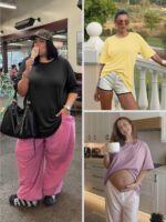 ATHMILE Womens Oversized T Shirts Casual Tee Workout Tops Gym Clothes Summer Loo... - Image 6
