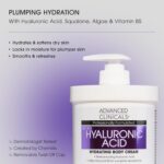 Advanced Clinicals Hyaluronic Acid Moisturizer Body Cream W/Vitamin E | Hydratin... - Image 3