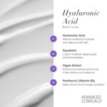 Advanced Clinicals Hyaluronic Acid Moisturizer Body Cream W/Vitamin E | Hydratin... - Image 6