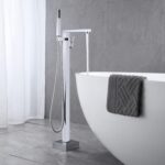 Wowkk Freestanding Bathtub Faucet Tub Filler Chrome Floor Mount Bathroom Faucets... - Image 4